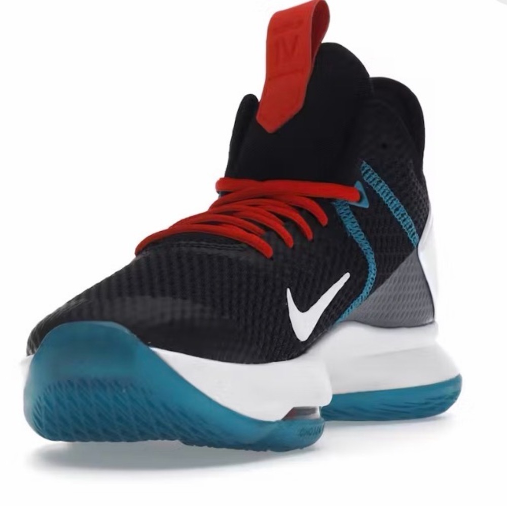 Nike 
LeBron Witness 4 Black Red Glass Blue Men's Sneaker Size 8